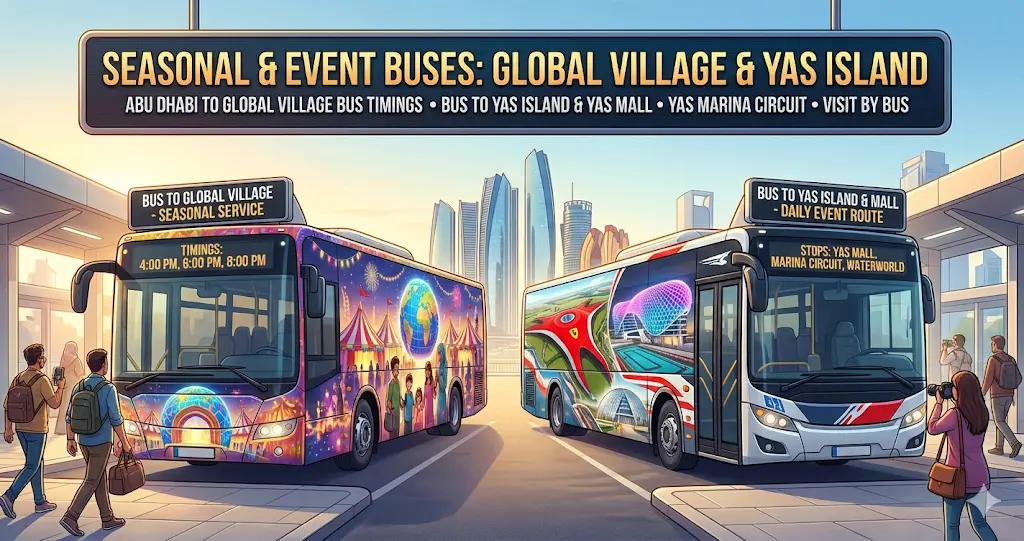 Seasonal & Event Bus Guide 2025: Global Village & Yas Island Services