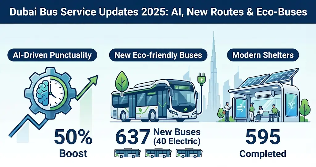 Dubai Bus Service Updates 2026: AI, New Routes & Eco-Buses