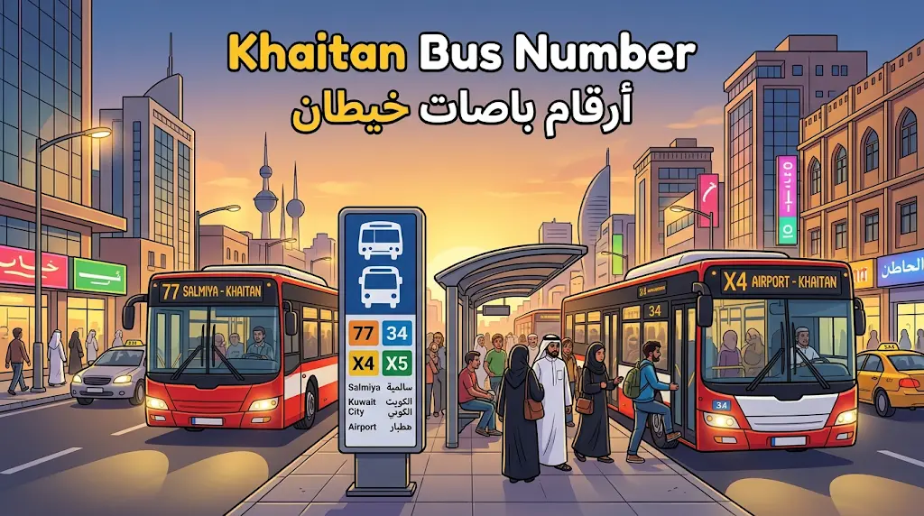Khaitan Bus Number: Buses to Khaitan from Salmiya, Kuwait City and the Airport