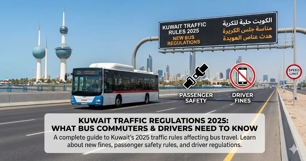 Kuwait Traffic Regulations 2025: What Bus Commuters & Drivers Need to Know