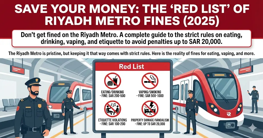 Save Your Money: The 'Red List' of Riyadh Metro Fines (2025)