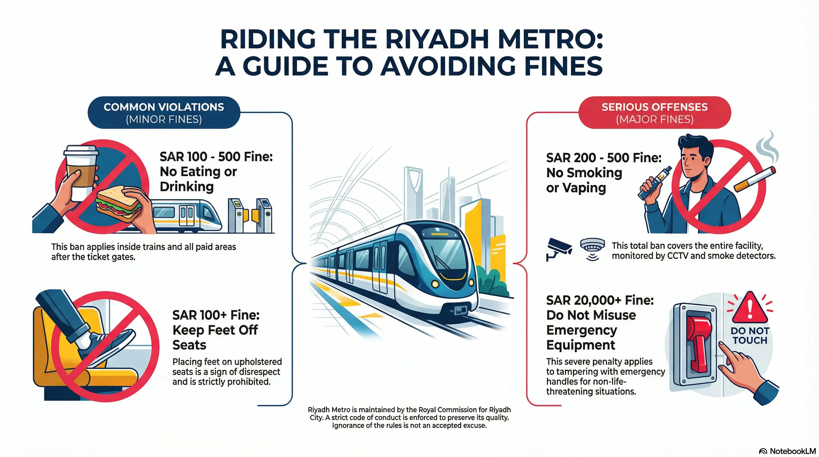 Save Your Money: The 'Red List' of Riyadh Metro Fines (2025)