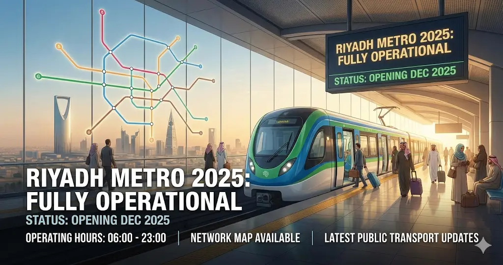 Riyadh Metro 2025: Full Opening Status, Operating Hours & New Lines