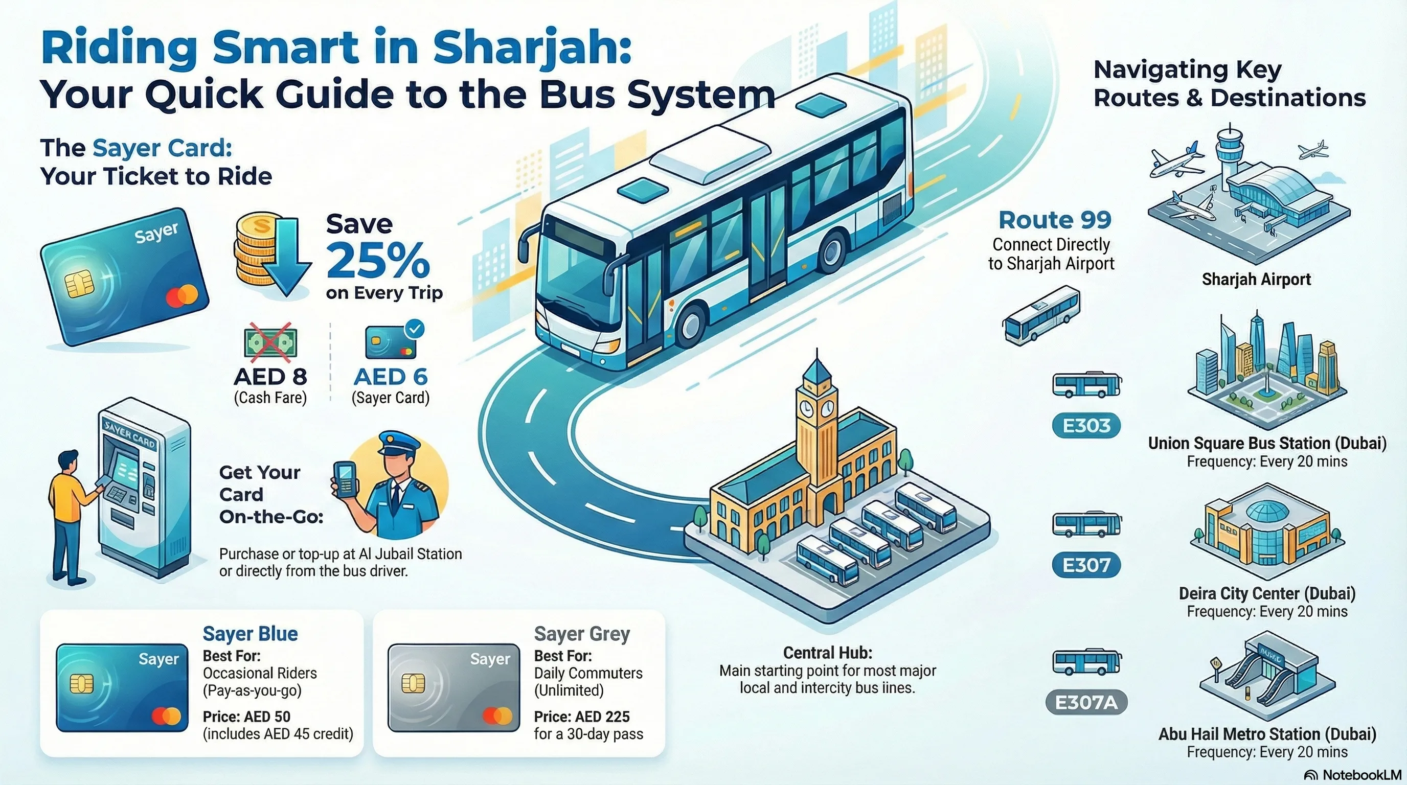 A Beginner's Guide to Sharjah Bus Service: Routes, Fares, and Sayer Cards